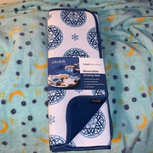 New in pack color drift Hanukkah Jewish reversible drying mats